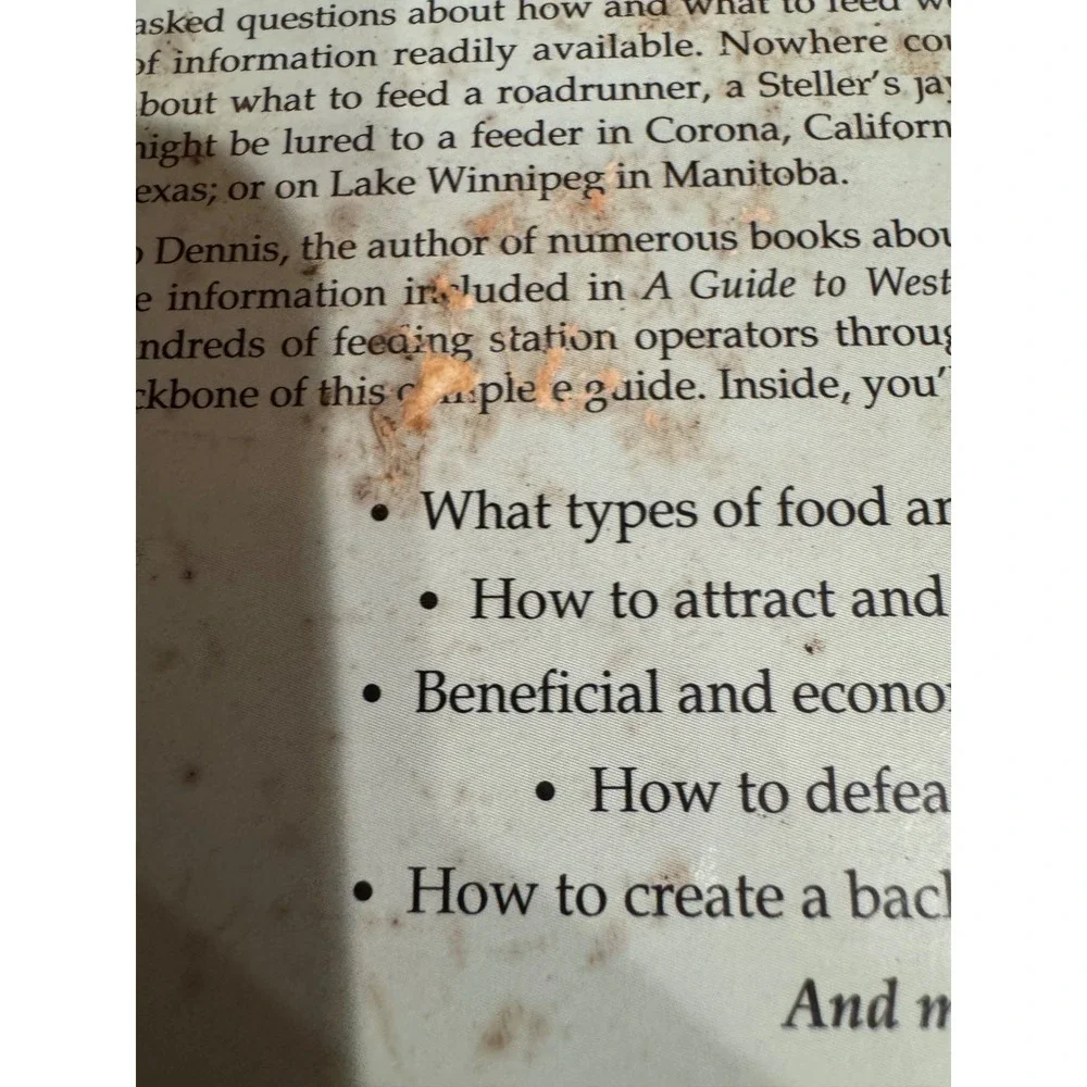 A Guide To Western Bird Feeding John V Dennis 1991 Paperback Birding Book